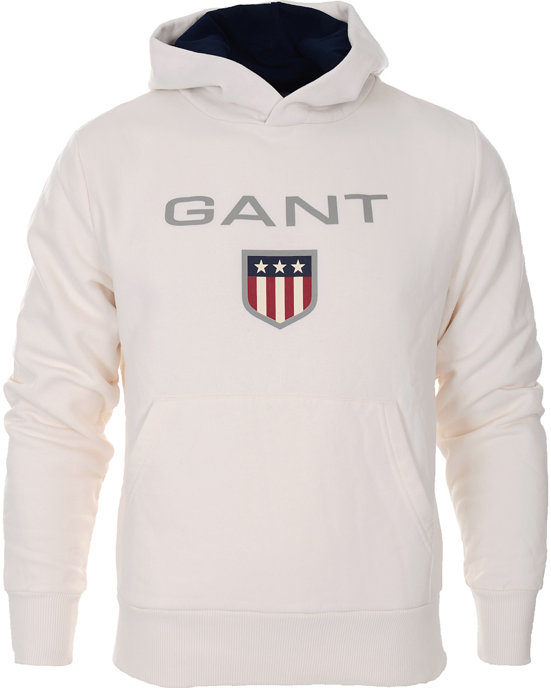 Herr | Tröjor | GANT | Hoodie Offwhite