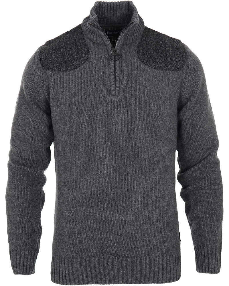 Herr | Tröjor | Barbour Lifestyle | Barbour Waymouth Half Zip Sweater Mid Grey Marl