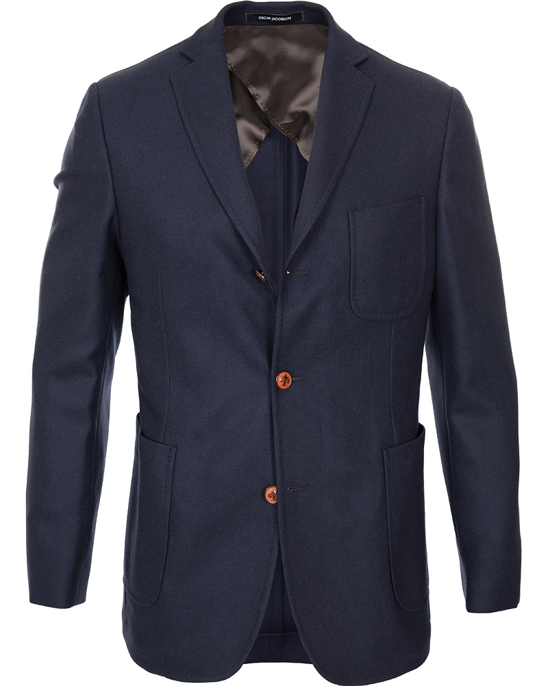 Herr | Kavajer | Oscar Jacobson | Frick Angelico Wool Jacket Navy