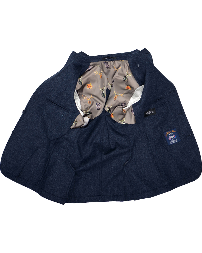 Herr | Kavajer | Oscar Jacobson | Frick Tweed Jacket Navy