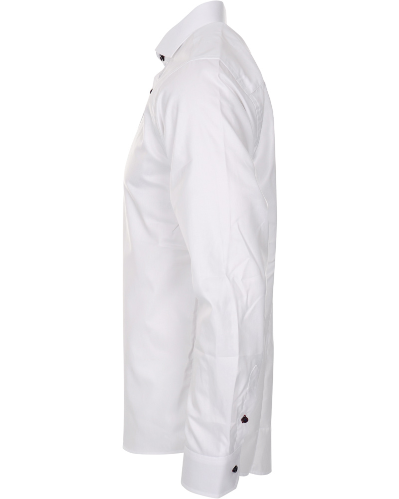 Herr | Skjortor | Oscar of Sweden | Slim Fit Skjorta Contrast Check White