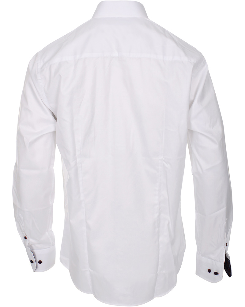 Herr | Skjortor | Oscar of Sweden | Slim Fit Skjorta Contrast Check White