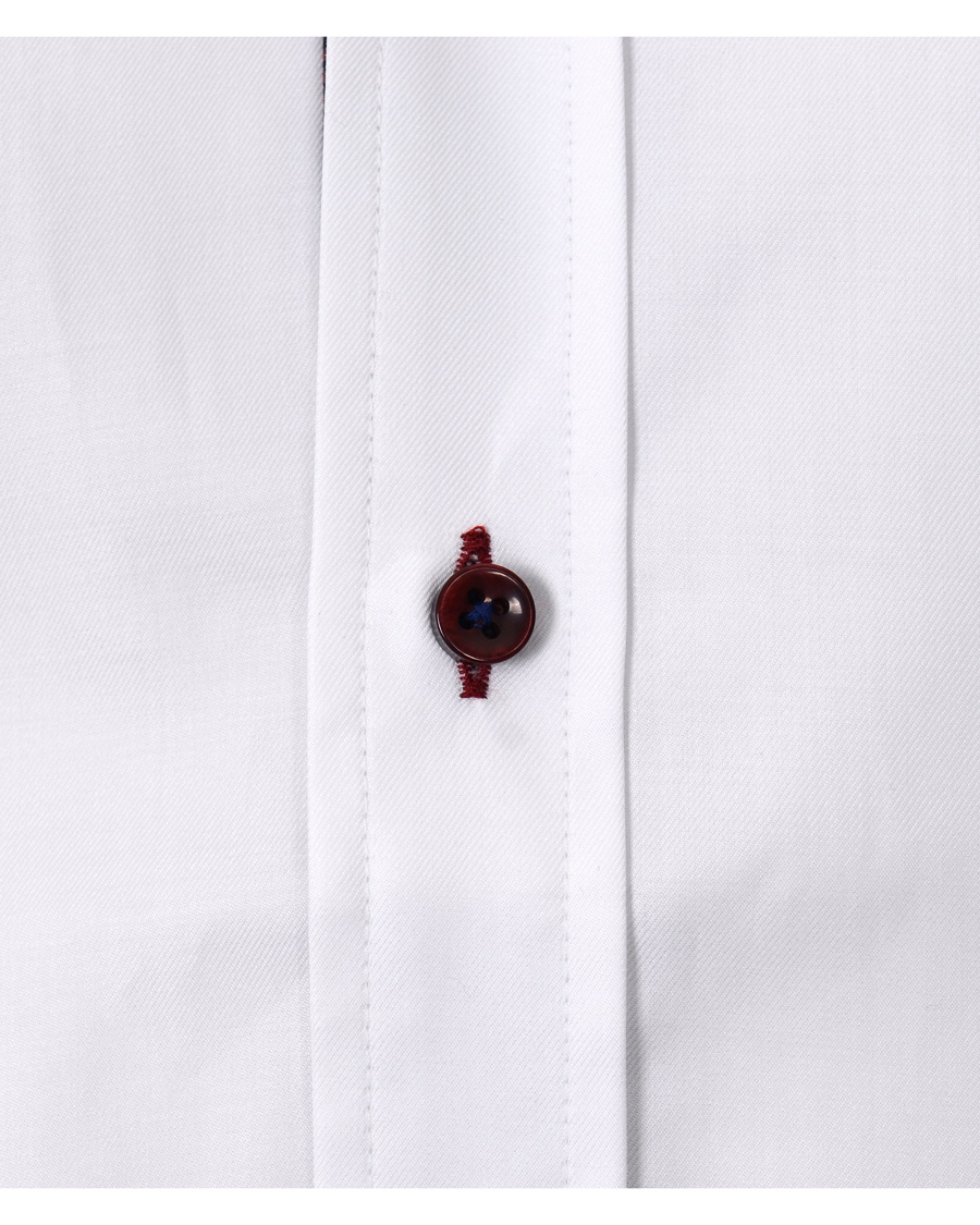 Herr | Skjortor | Oscar of Sweden | Slim Fit Skjorta Contrast Check White