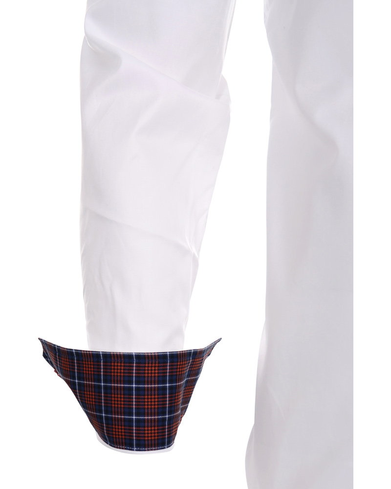 Herr | Skjortor | Oscar of Sweden | Slim Fit Skjorta Contrast Check White