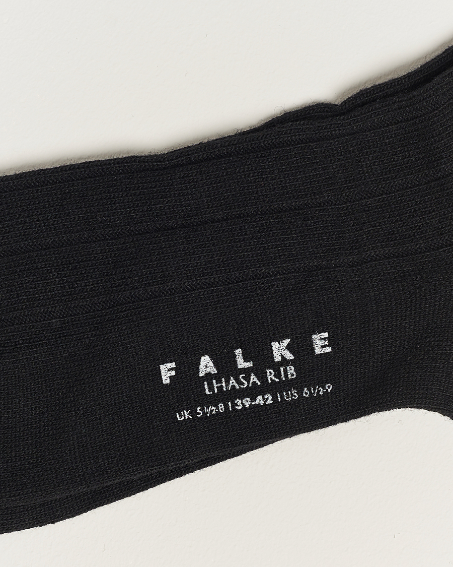 Herr | Vanliga strumpor | Falke | Lhasa Cashmere Socks Black
