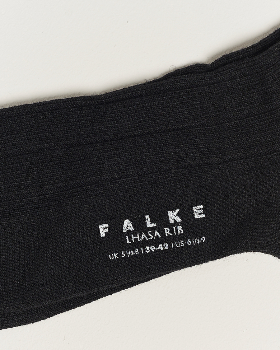 Herr | Basics | Falke | Lhasa Cashmere Socks Black