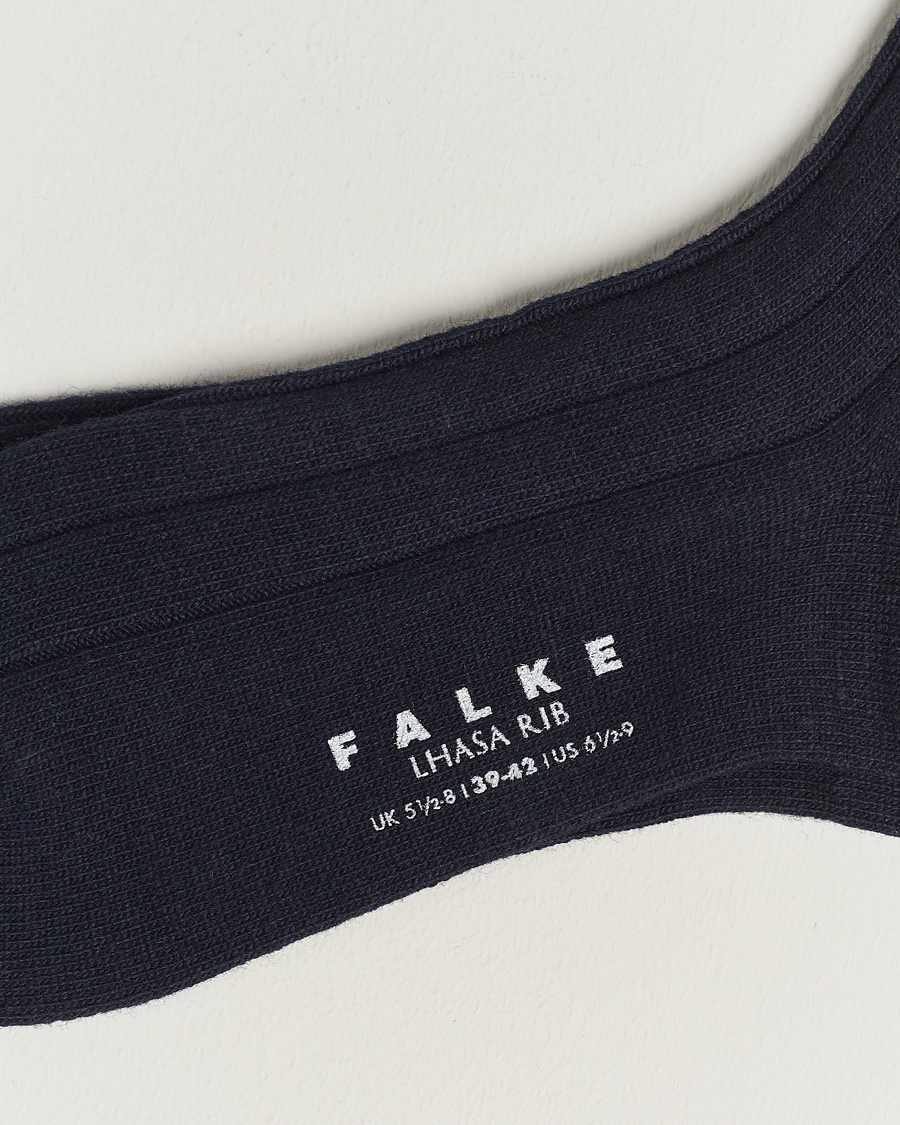 Herr | Strumpor Merinoull | Falke | Lhasa Cashmere Socks Dark Navy