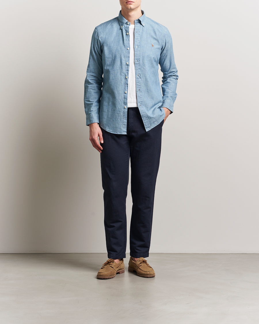 Herr | Skjortor | Polo Ralph Lauren | Custom Fit Shirt Chambray Washed