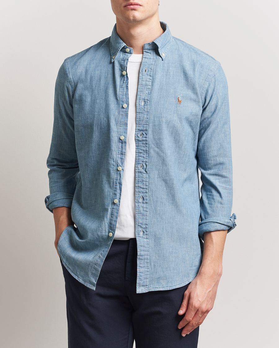 Herr | Casual | Polo Ralph Lauren | Custom Fit Shirt Chambray Washed