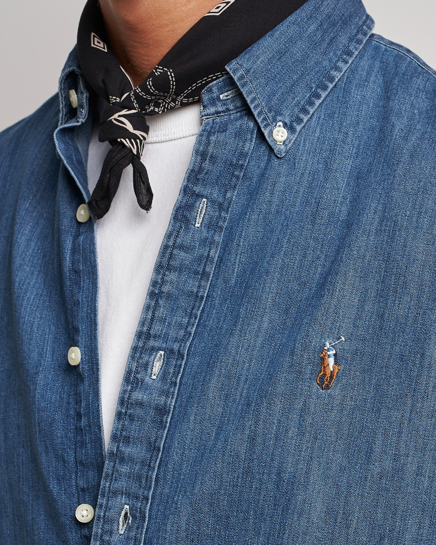 Herr | Skjortor | Polo Ralph Lauren | Custom Fit Shirt Denim Dark Wash