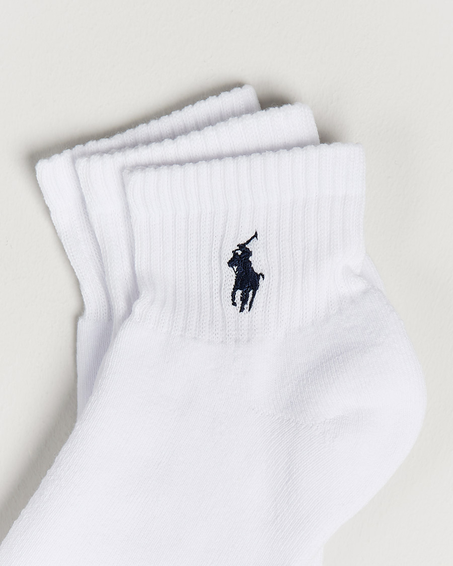Herr | Underkläder | Polo Ralph Lauren | 3-Pack Sport Quarter Socks White