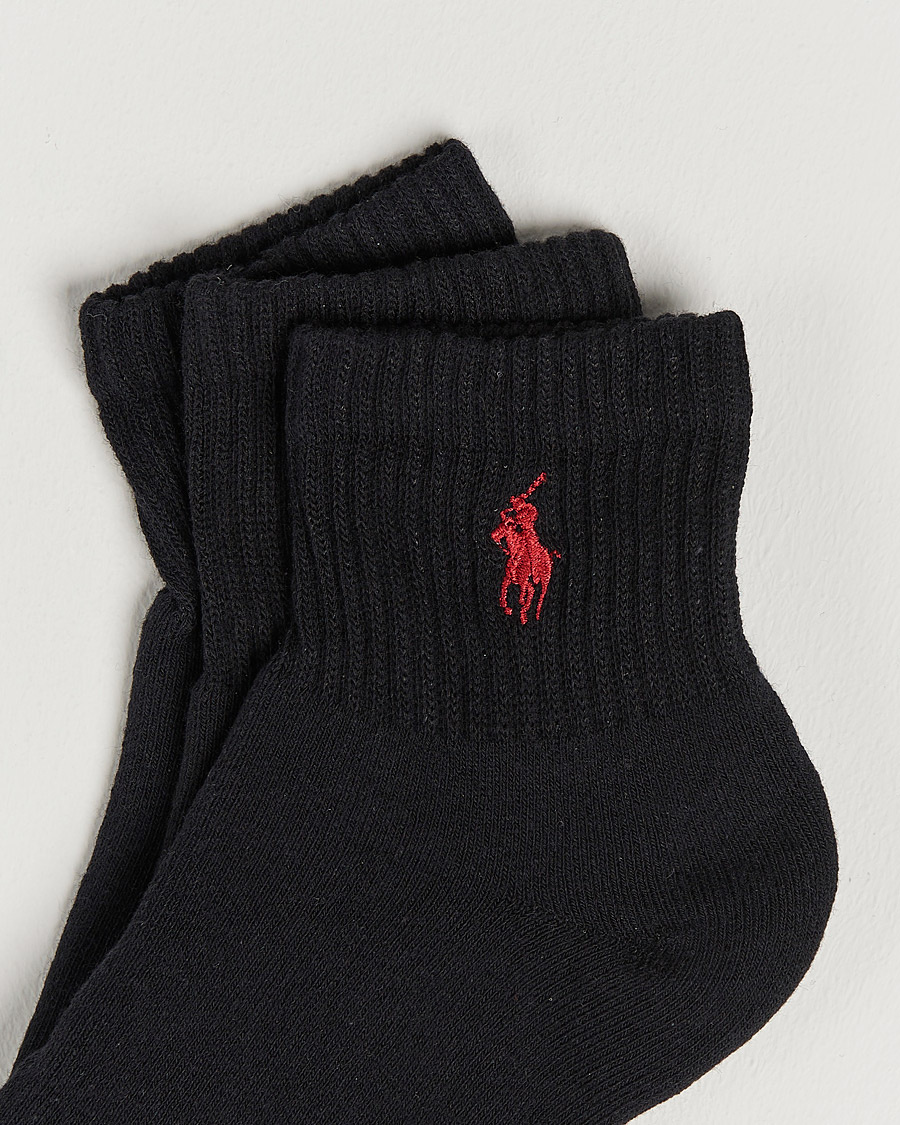 Men |  | Polo Ralph Lauren | 3-Pack Sport Quarter Socks Black