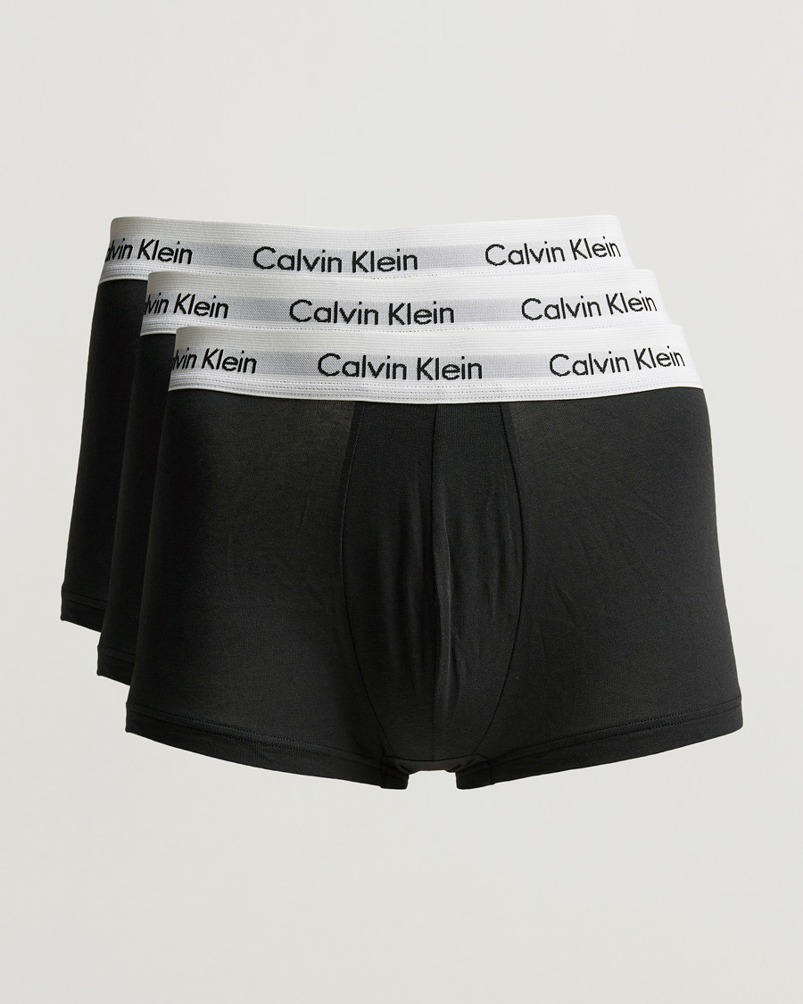 Herr | Boxershorts | Calvin Klein | Cotton Stretch Low Rise Trunk 3-pack Black
