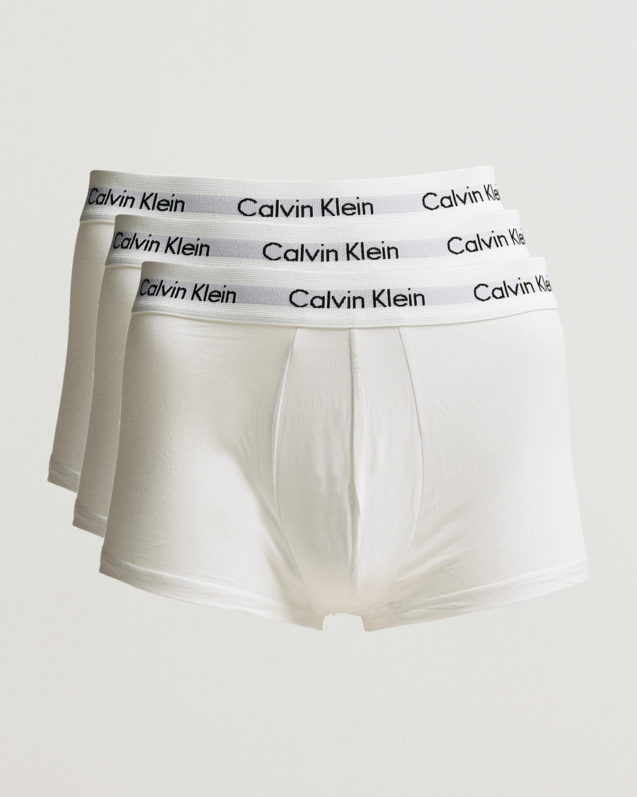 Herr | Underkläder | Calvin Klein | Cotton Stretch Low Rise Trunk 3-pack White