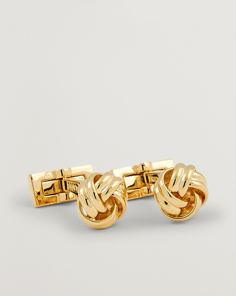 Herr | Manschettknappar | Skultuna | Cuff Links Black Tie Collection Knot Gold