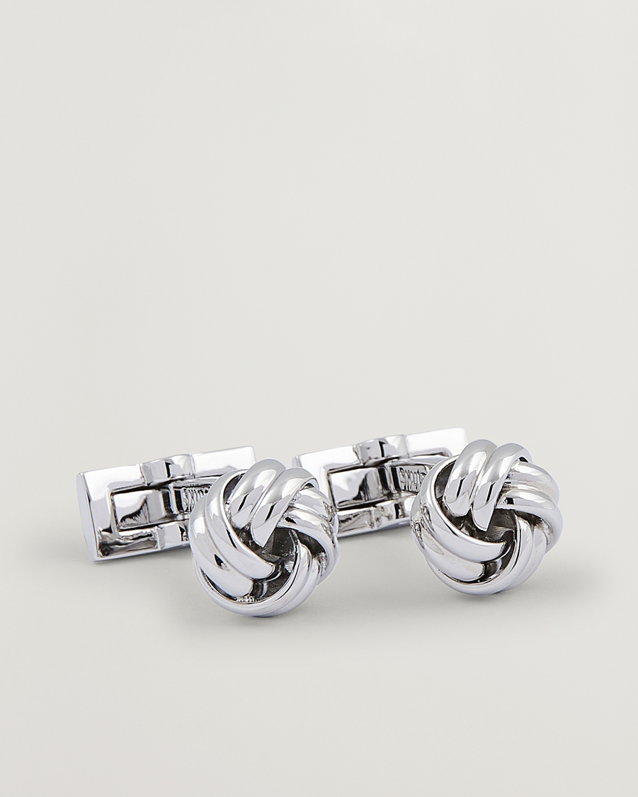 Herr | Manschettknappar | Skultuna | Cuff Links Black Tie Collection Knot Silver