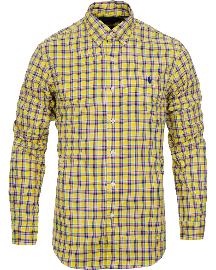 Herr | Skjortor | Polo Ralph Lauren | Slim Fit Oxford Shirt Yellow/Royal