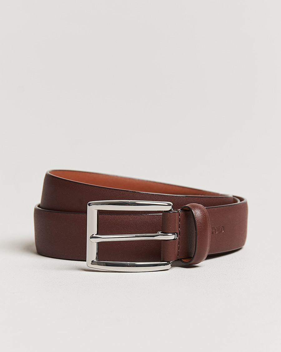 Herr | Polo Ralph Lauren Cowhide Belt 3 cm Brown | Polo Ralph Lauren | Cowhide Belt 3 cm Brown