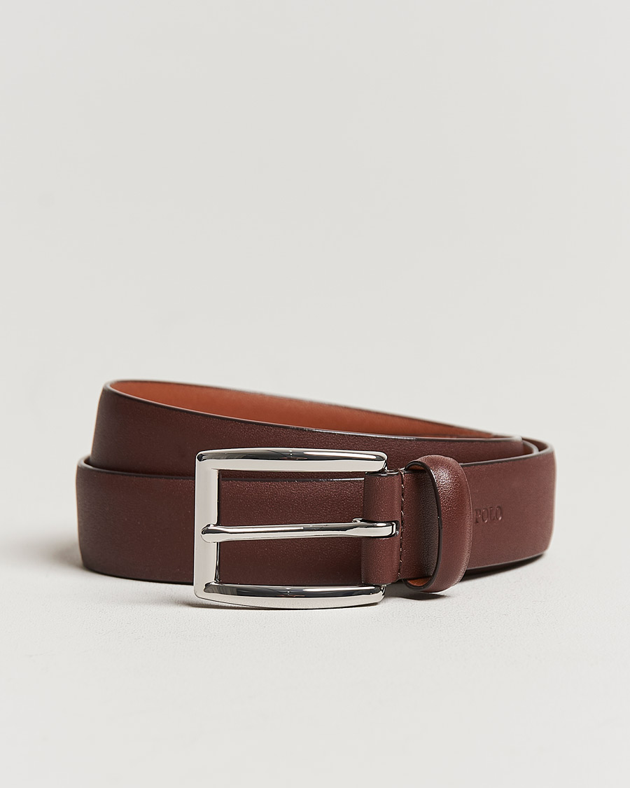 Herr | Polo Ralph Lauren Cowhide Belt 3 cm Brown | Polo Ralph Lauren | Cowhide Belt 3 cm Brown