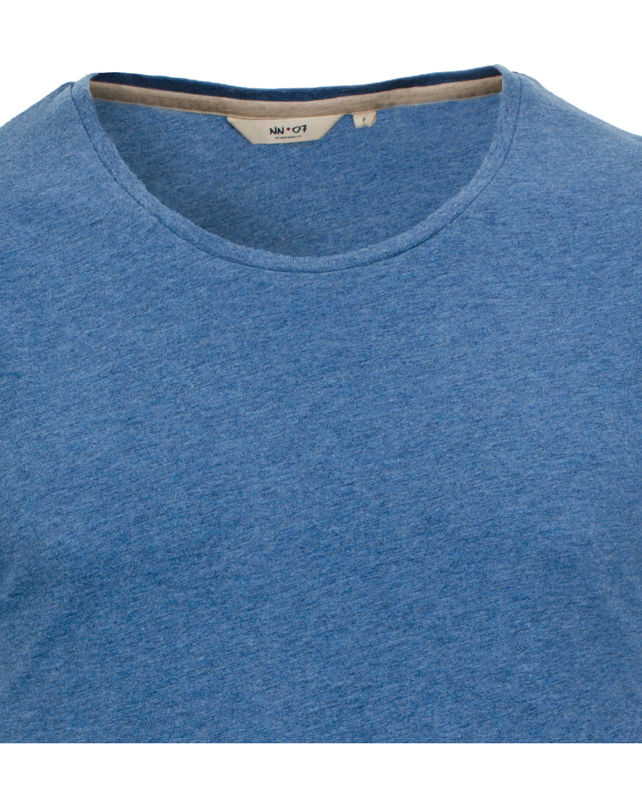 Herr | T-Shirts | NN07 | Iver 3116 T-Shirt Mid Blue Melange