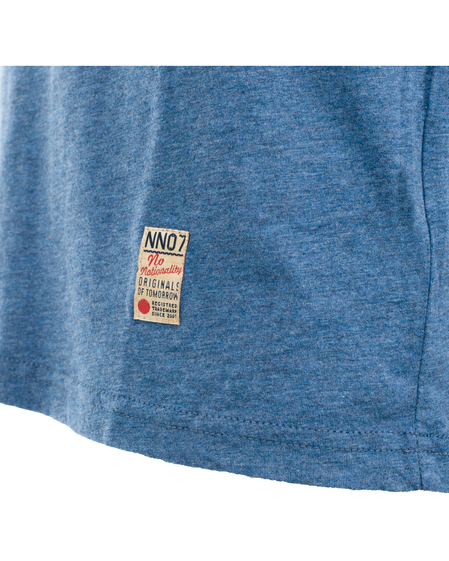 Herr | T-Shirts | NN07 | Iver 3116 T-Shirt Mid Blue Melange