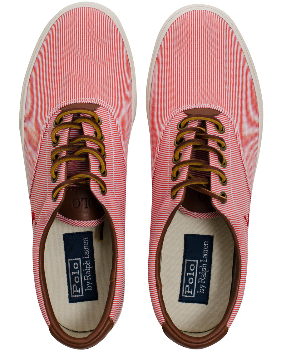 Herr | Polo Ralph Lauren Vaughn-NE Stripe Sneaker RL Red | Polo Ralph Lauren | Vaughn-NE Stripe Sneaker RL Red