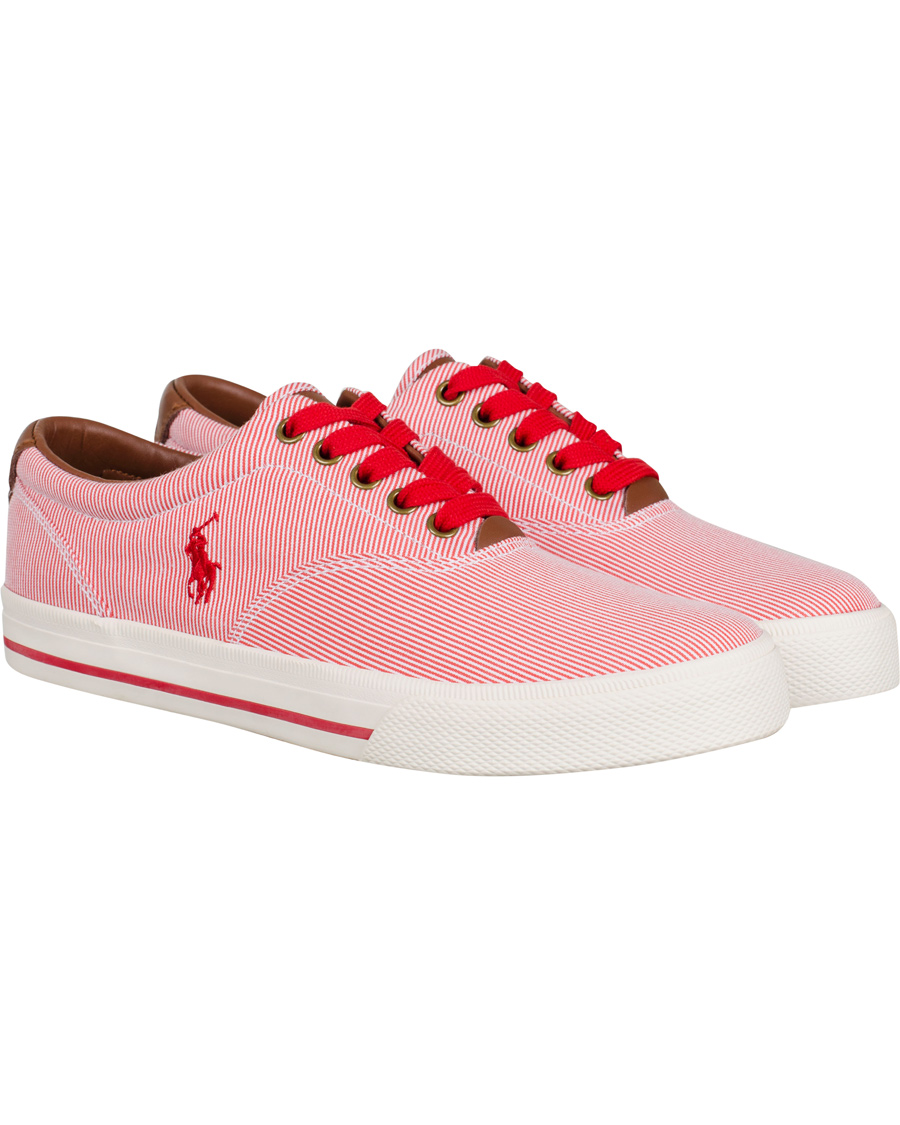 Herr | Polo Ralph Lauren Vaughn-NE Stripe Sneaker RL Red | Polo Ralph Lauren | Vaughn-NE Stripe Sneaker RL Red