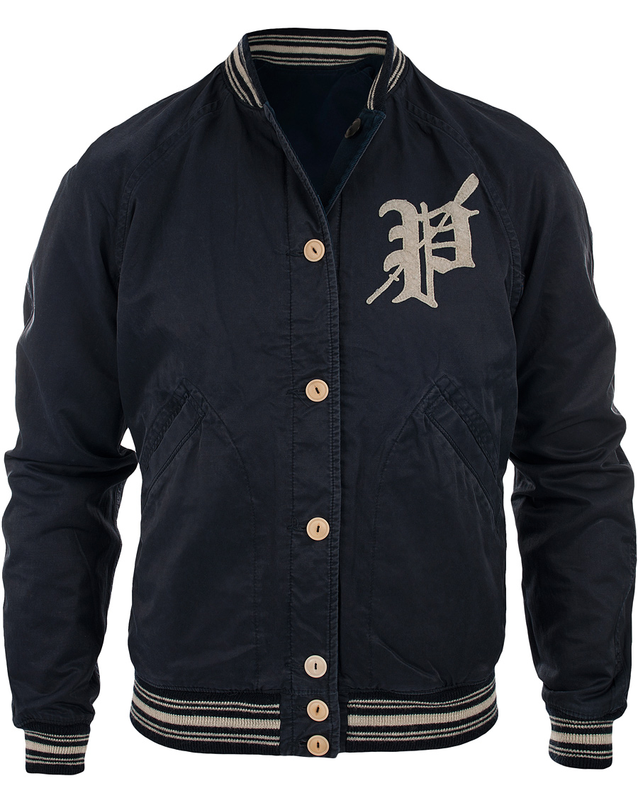 Herr | Jackor | Polo Ralph Lauren | Reversible Satin Varsity Jacket Navy