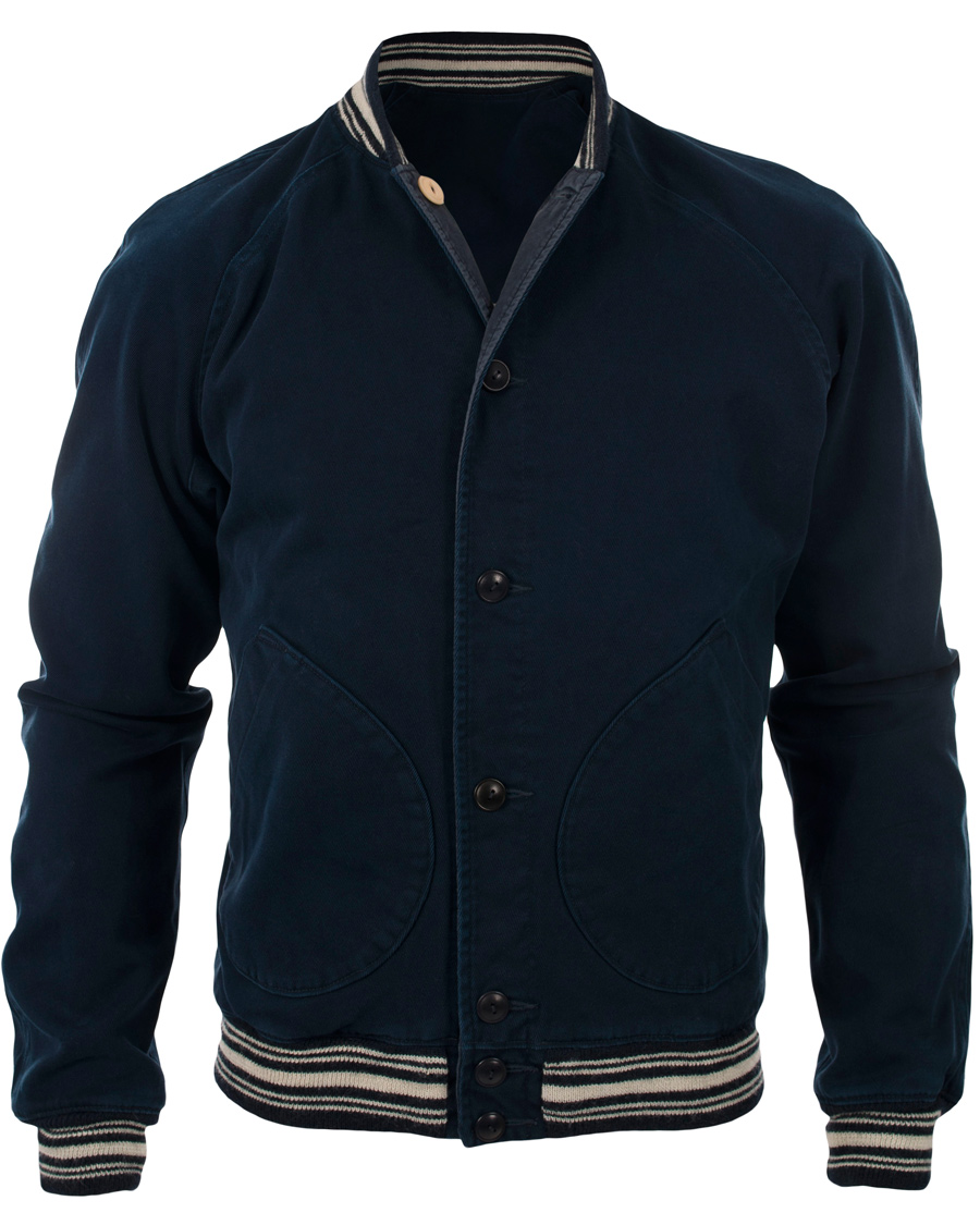 Herr | Jackor | Polo Ralph Lauren | Reversible Satin Varsity Jacket Navy