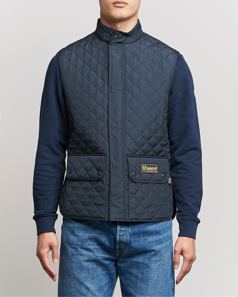 Herr | Jackor | Belstaff | Waistcoat Quilted Navy