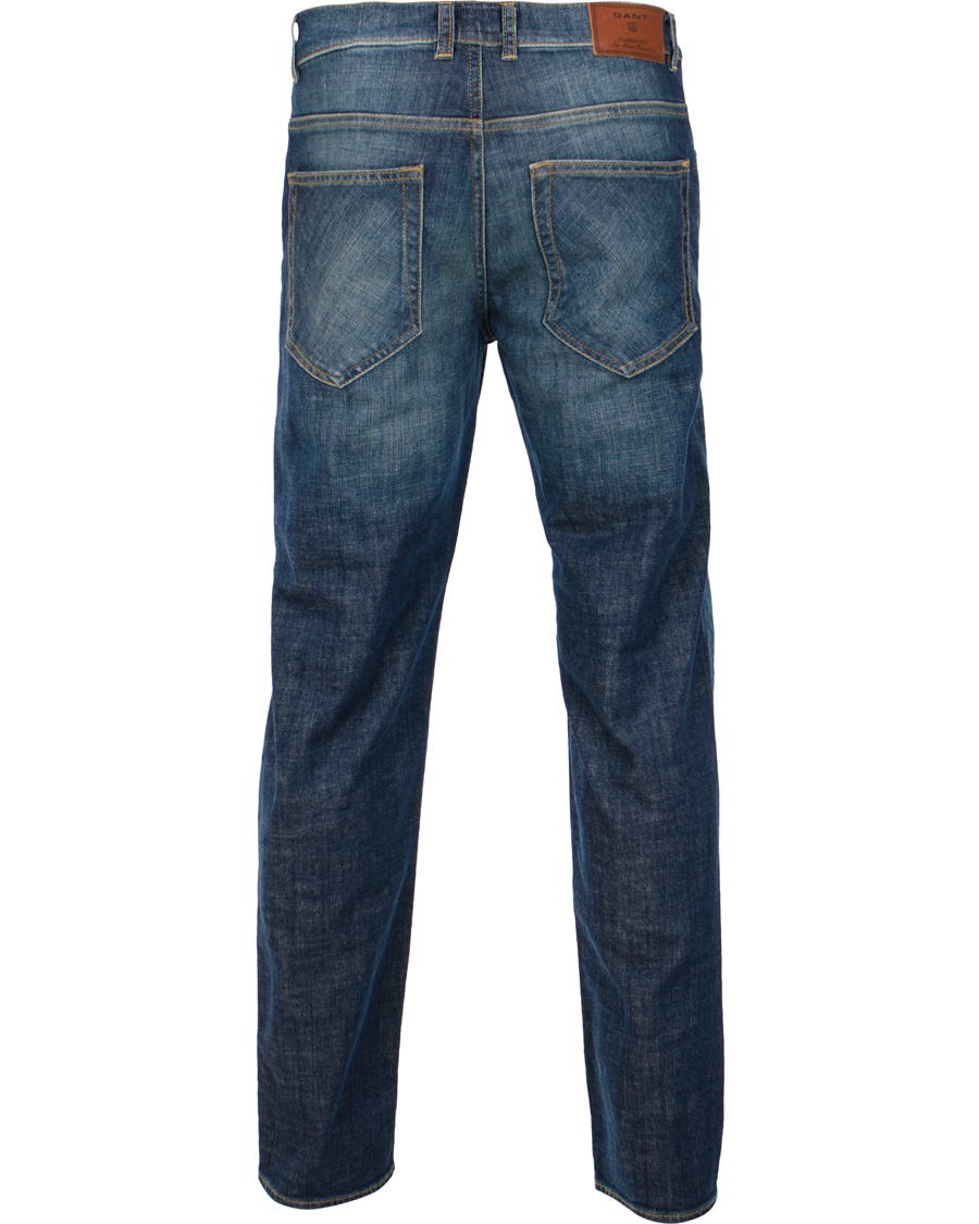 Herr | Jeans | GANT | Knight Stretch Jean Tyler Fit Mid Blue Worn in