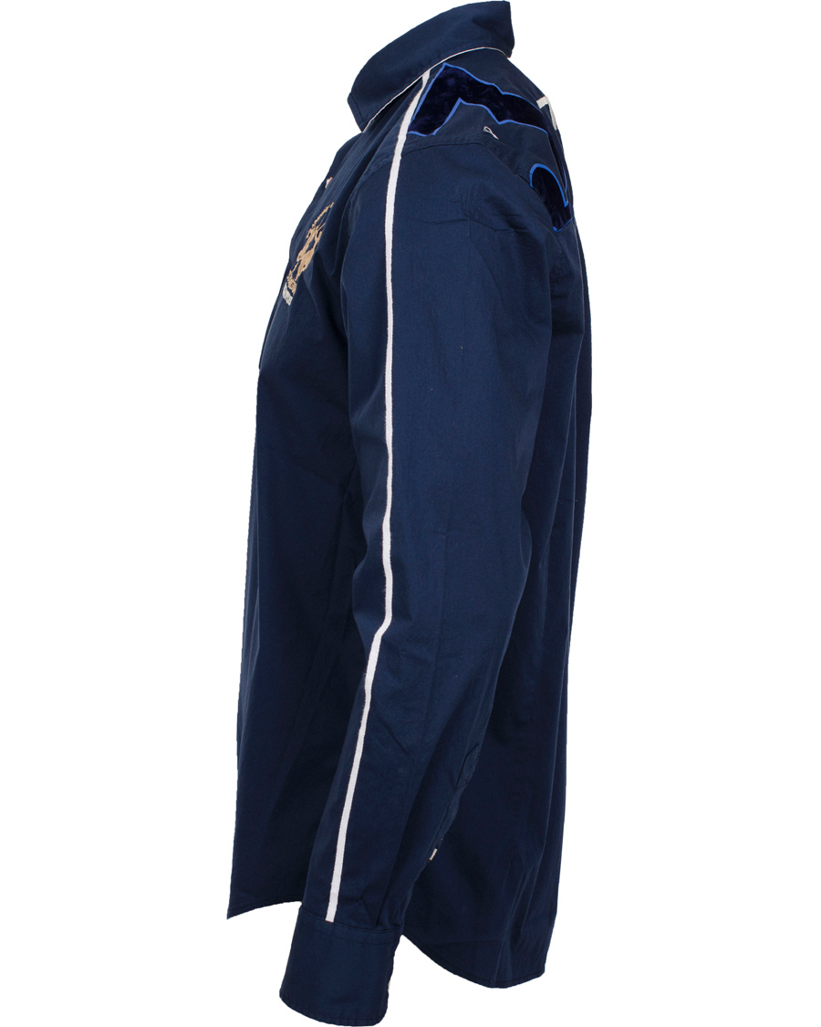 Herr | Skjortor | La Martina | Maserati Poplin Stretch Shirt Navy