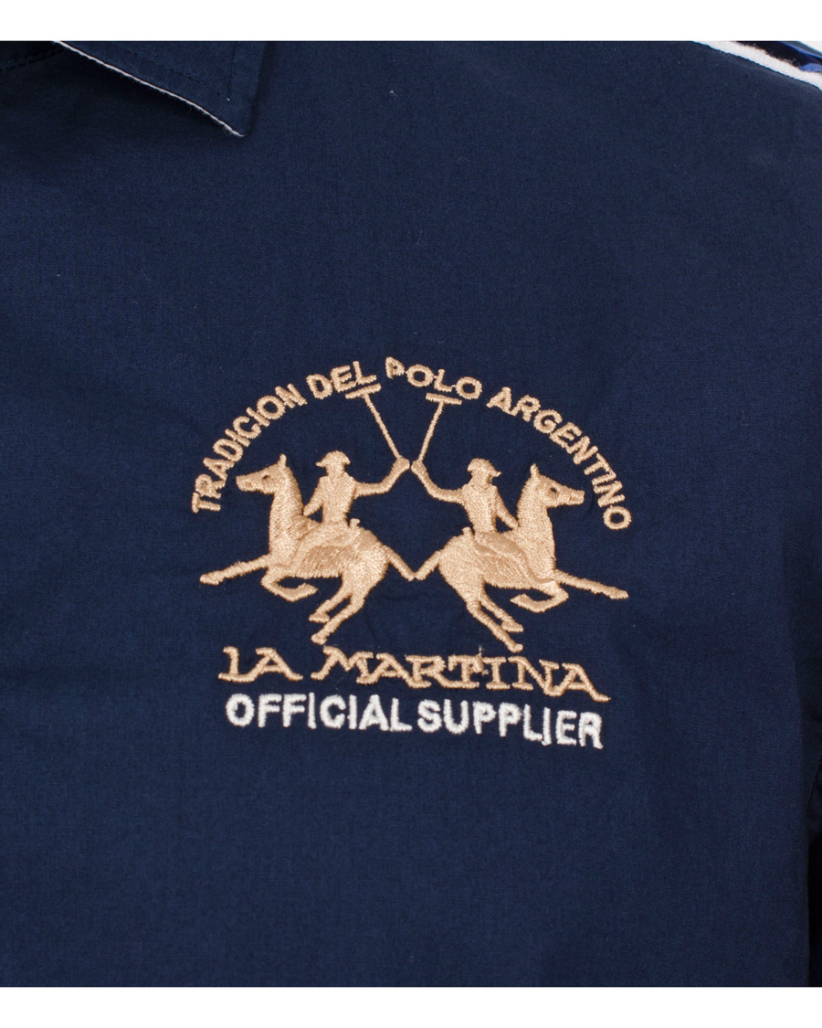 Herr | Skjortor | La Martina | Maserati Poplin Stretch Shirt Navy