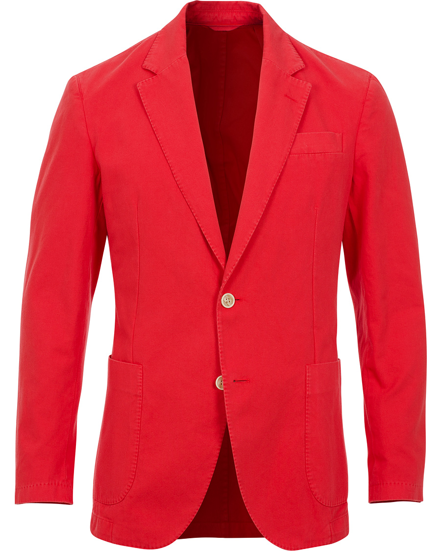 Herr | Kavajer | Hackett | Garment Dye Jacket Red