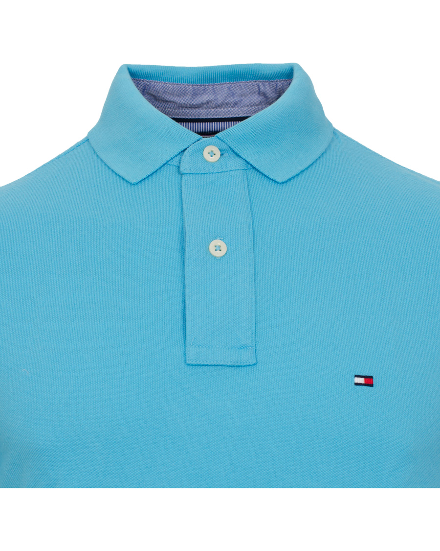 Herr | Pikéer | Tommy Hilfiger | New Knit Piké Cyan Blue