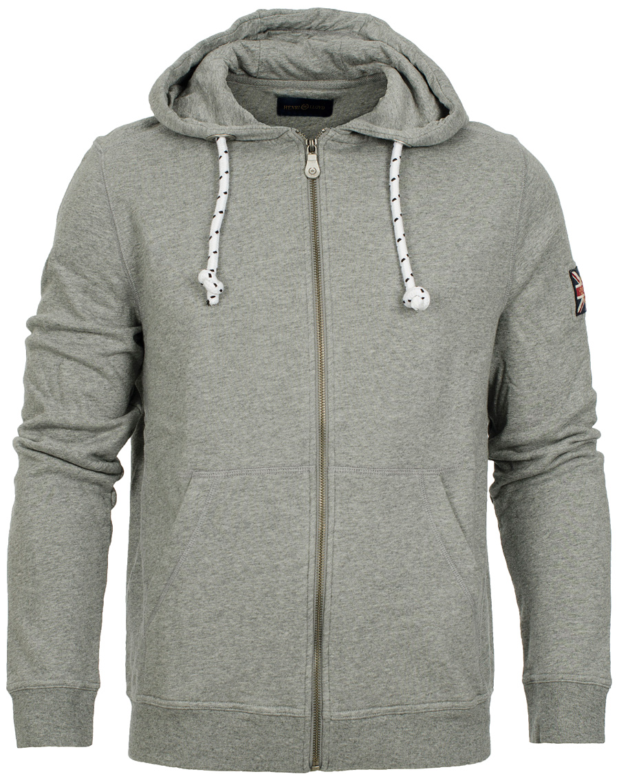 Herr | Tröjor | Henri-Lloyd | Henri Lloyd Filey Hooded Full Zip Sweat Grey Marl