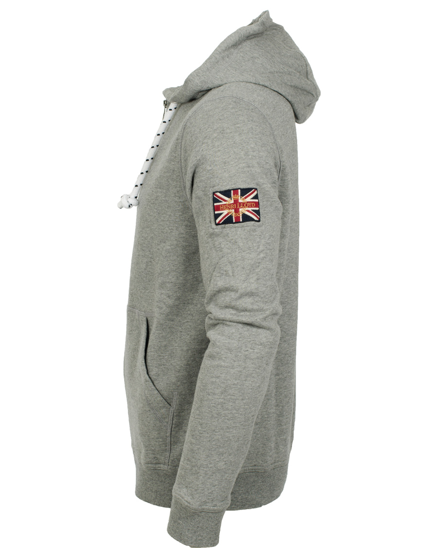 Herr | Tröjor | Henri-Lloyd | Henri Lloyd Filey Hooded Full Zip Sweat Grey Marl