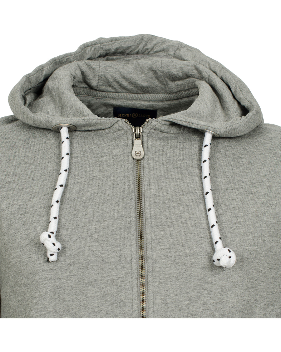 Herr | Tröjor | Henri-Lloyd | Henri Lloyd Filey Hooded Full Zip Sweat Grey Marl