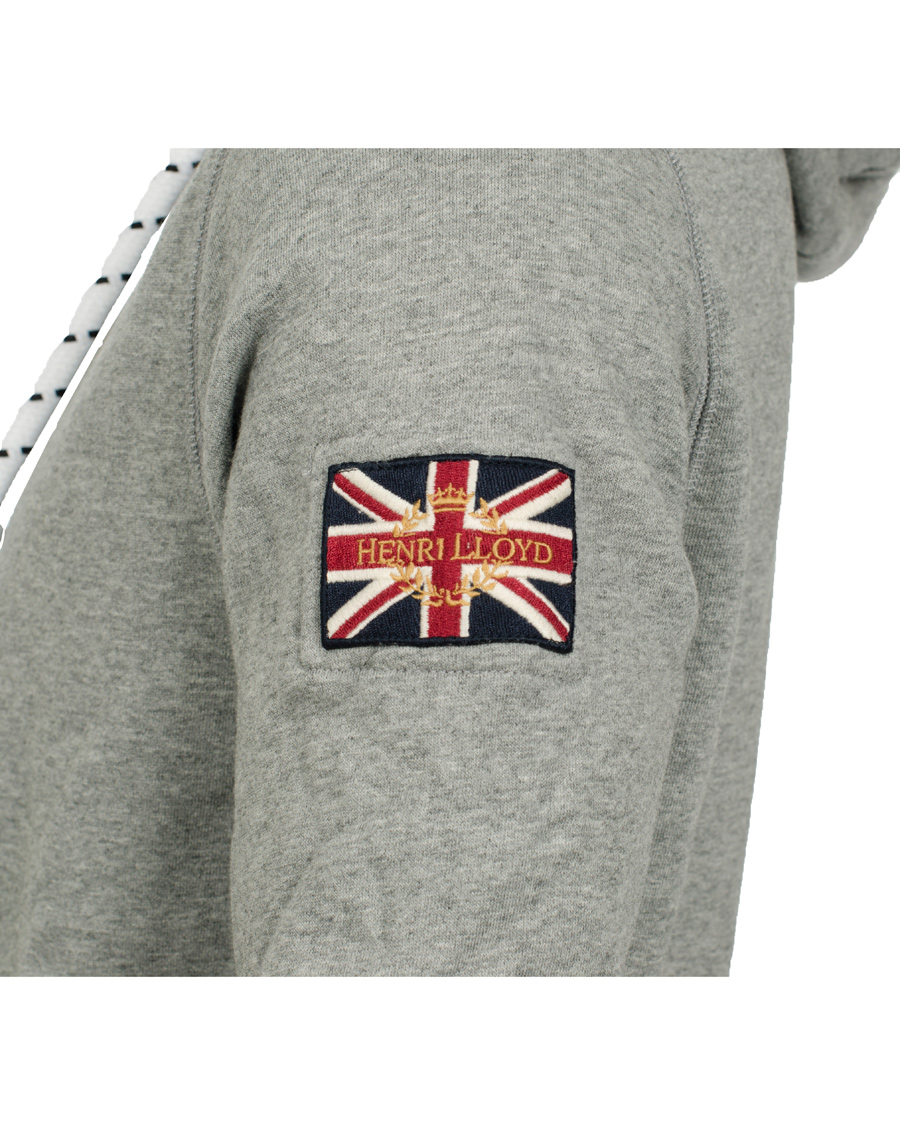 Herr | Tröjor | Henri-Lloyd | Henri Lloyd Filey Hooded Full Zip Sweat Grey Marl