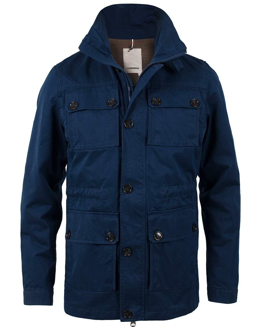 Herr | Jackor | J.Lindeberg | Foreman Two Tone Cotton Jacket Dark Blue