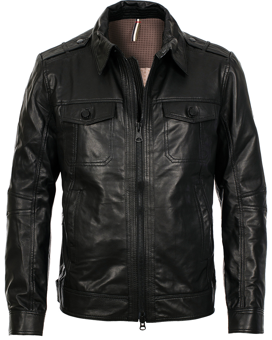 Herr | Jackor | J.Lindeberg | Trey Leather Jacket Black
