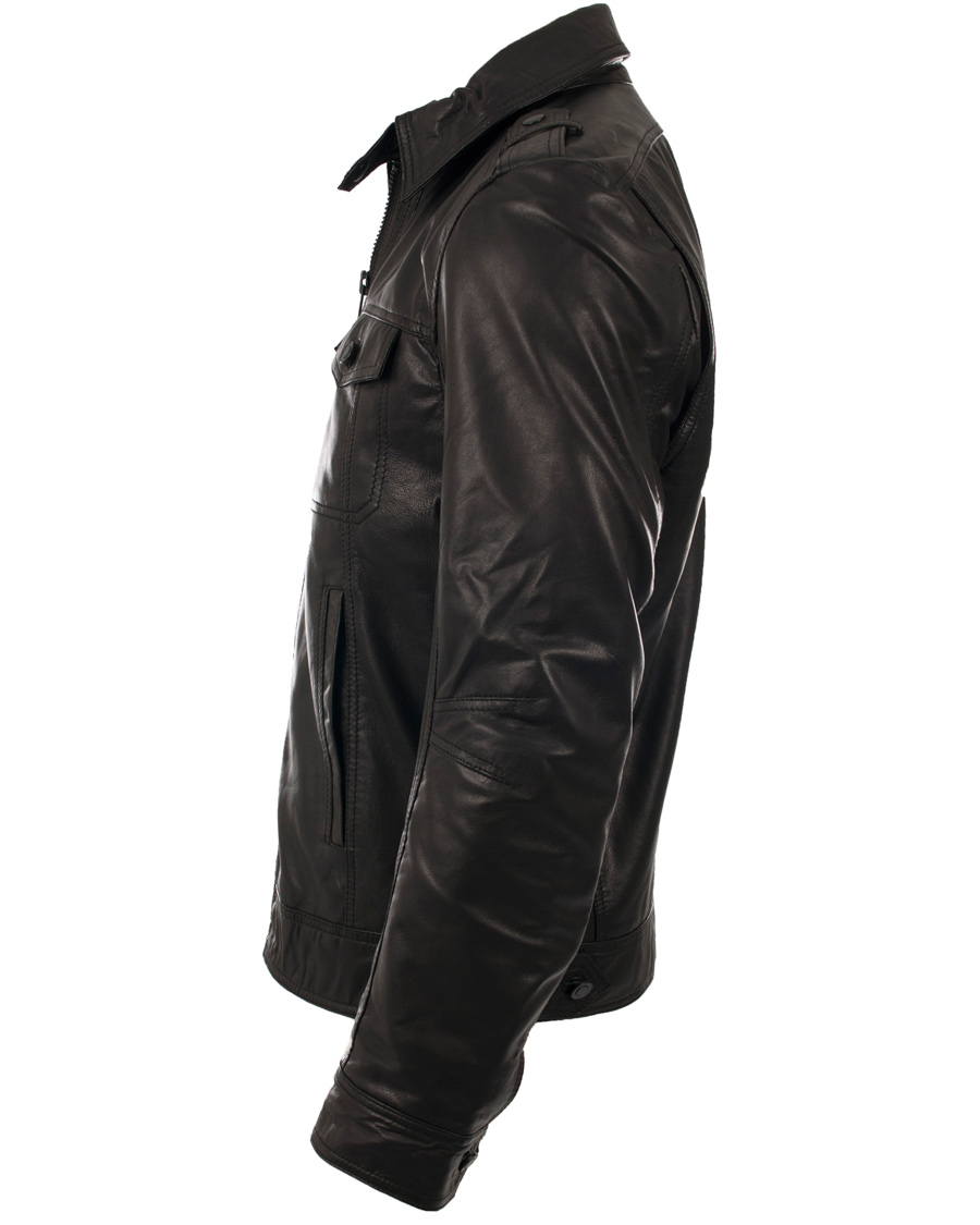 Herr | Jackor | J.Lindeberg | Trey Leather Jacket Black