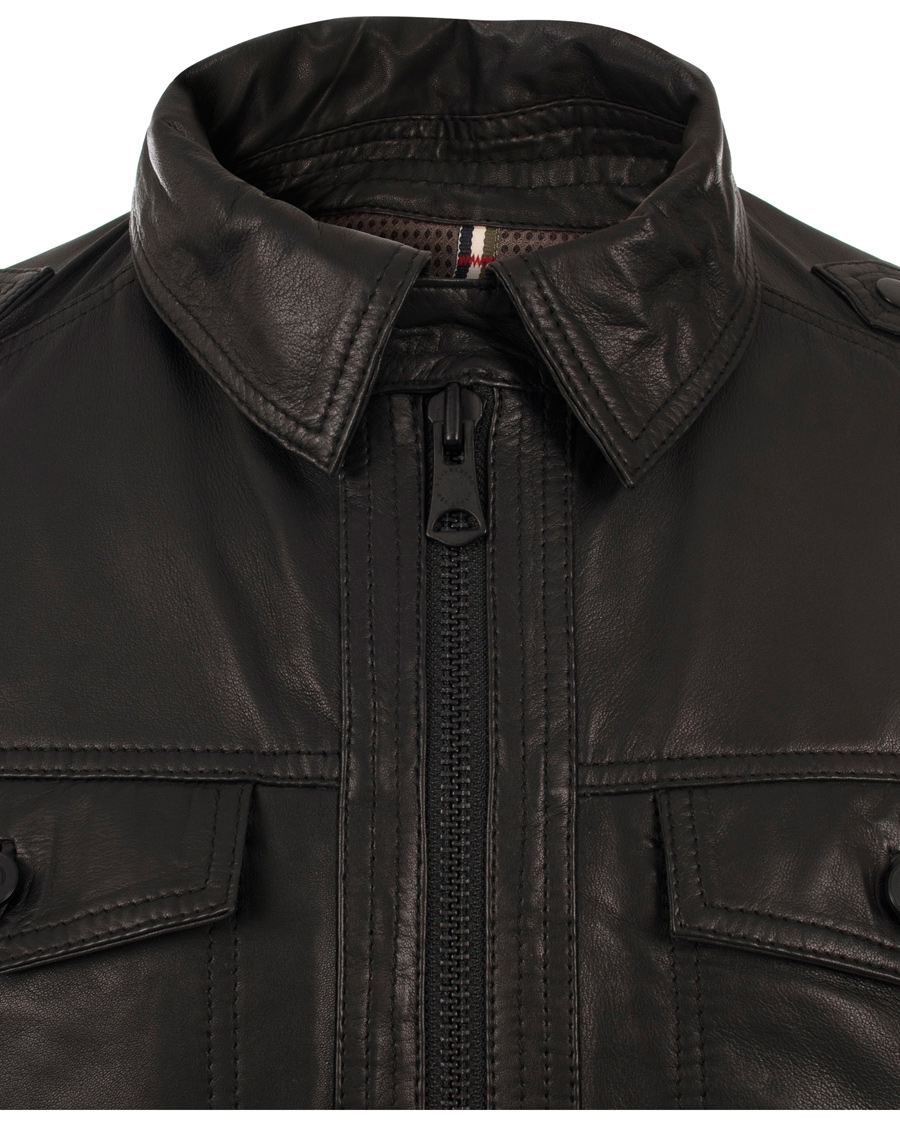 Herr | Jackor | J.Lindeberg | Trey Leather Jacket Black