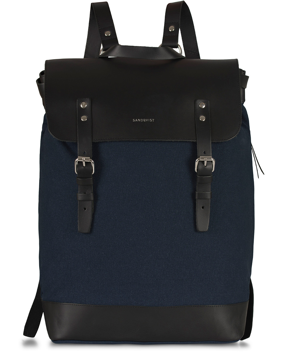 Herr | Sandqvist Hege Canvas Backpack Blue | Sandqvist | Hege Canvas Backpack Blue