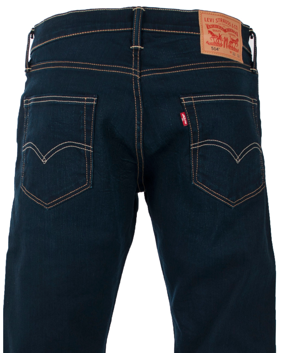 Herr | Jeans | Levi's | Levis 504 Regular Straight Jeans Crumpled Navy