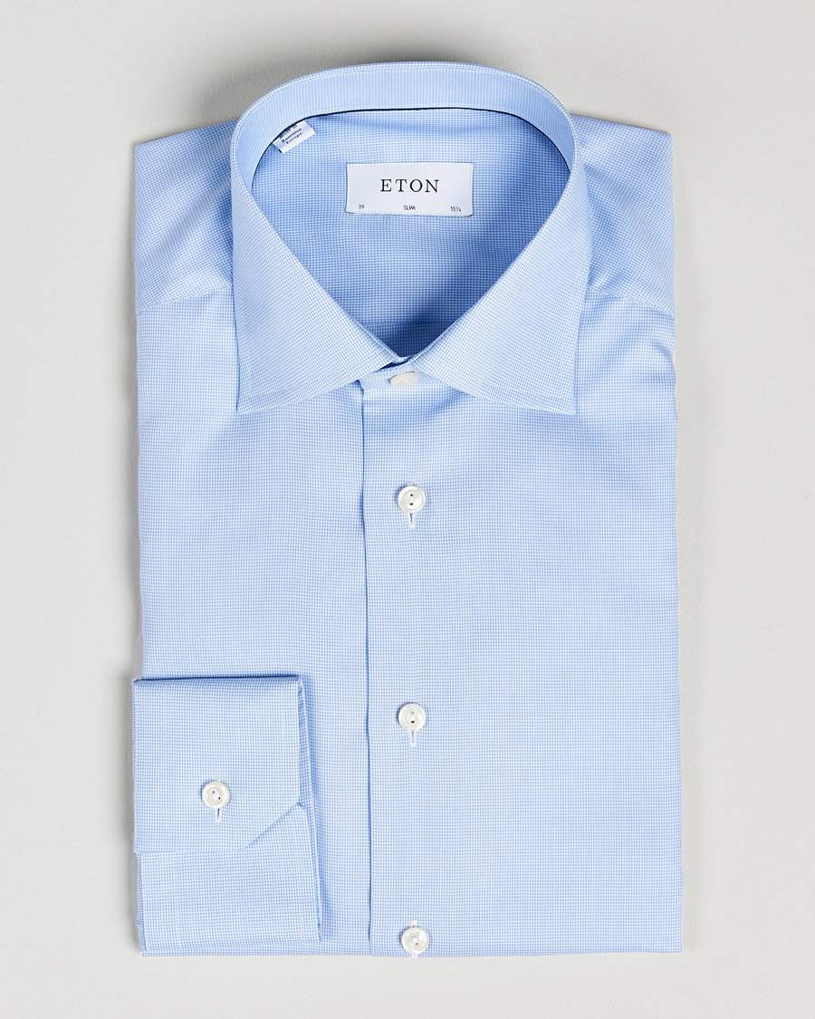 Herr | Skjortor | Eton | Slim Fit Shirt Pepita Blue