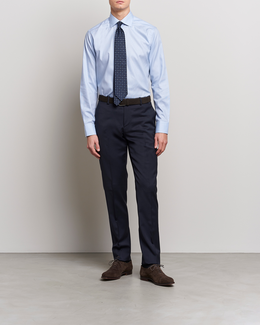 Herr | Business & Beyond | Eton | Slim Fit Shirt Pepita Blue