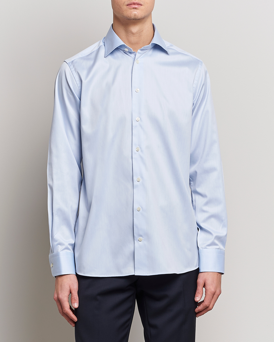 Herr | Mörk kostym | Eton | Contemporary Fit Shirt Blue