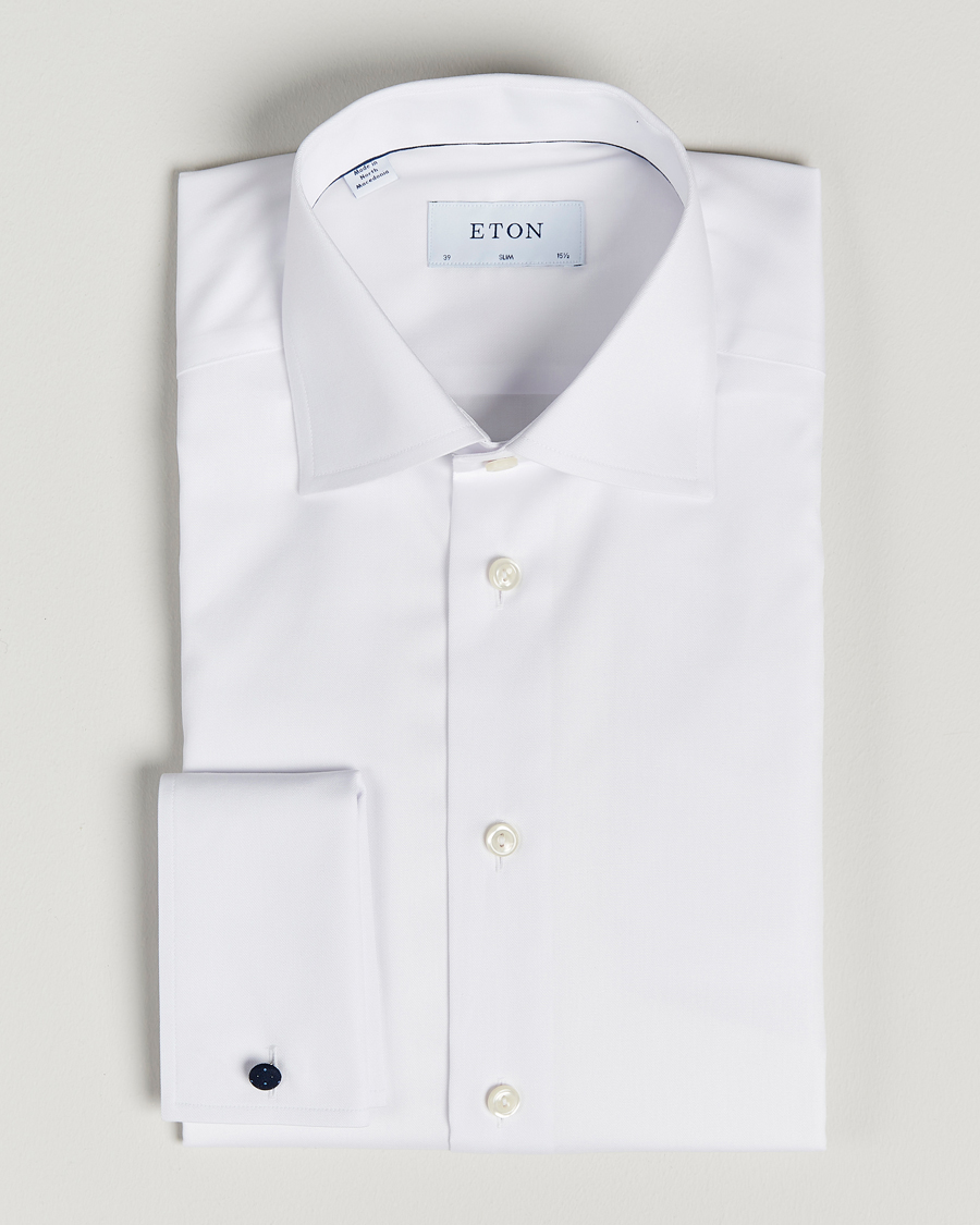 Herr |  | Eton | Slim Fit Shirt Double Cuff White