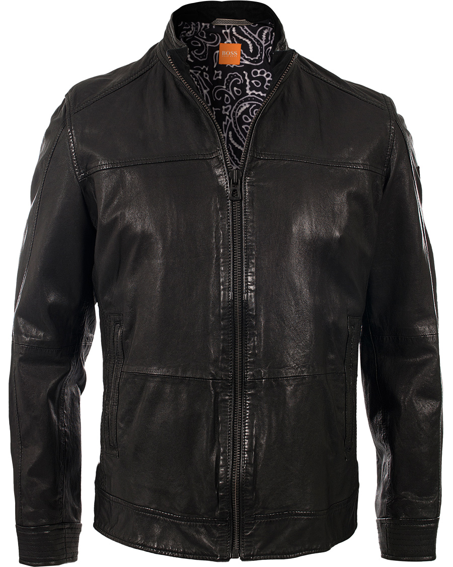 Herr | Jackor | BOSS ORANGE | BOSS Casual Jips 4 Leather Jacket Black